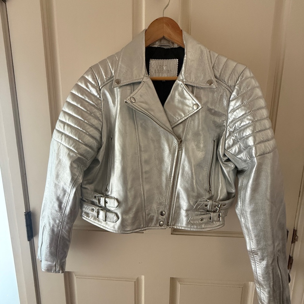 Silver Women's Biker Jacket